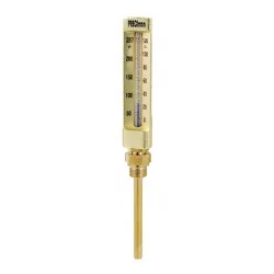 Thermomètre industriel 0/+120°C plongeur 100 droit hauteur 150