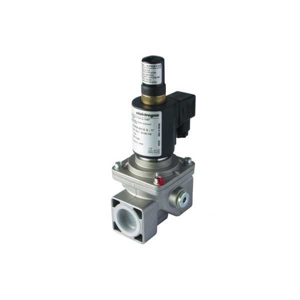 Electrovanne gaz à réarmement manuel NF Aluminium 1\' 600mBar