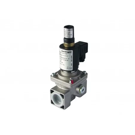 Electrovanne gaz à réarmement manuel NF Aluminium 1\'1/2 600mBar