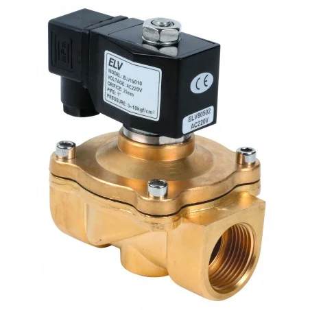 Electrovanne bronze 1\'1/2 NO action directe