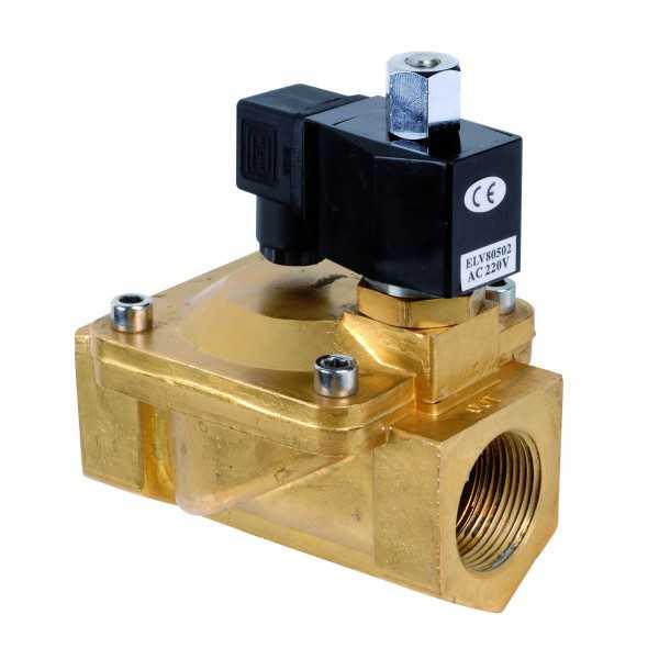 Electrovanne bronze 1\'1/4 NO action indirecte
