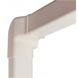 Angle vertical gauche 80 mm blanc pur