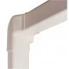 Angle vertical gauche 80 mm blanc pur