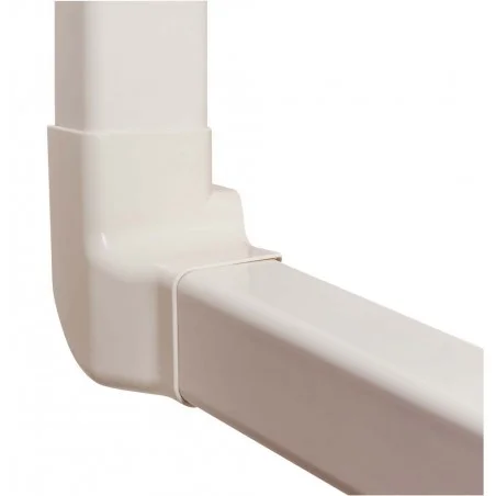 Angle vertical droit 80 mm blanc pur