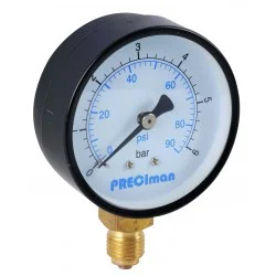 Manomètre acier vertical D63 0/4bar G1/4'