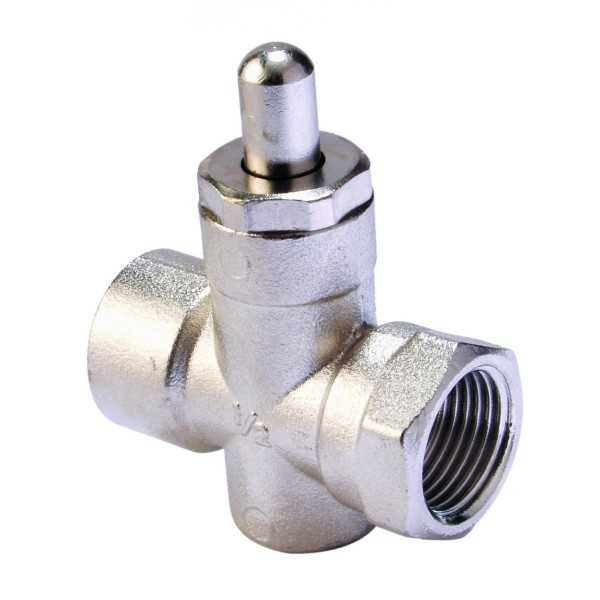 Robinet poussoir gaz 1/2G F/F