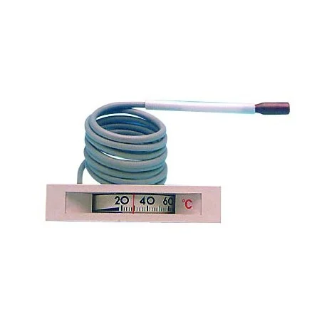 Thermomètre rectangulaire 68X14 de 0/120°C
