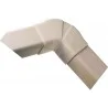 Coude plat 60-130° 80 mm blanc pur
