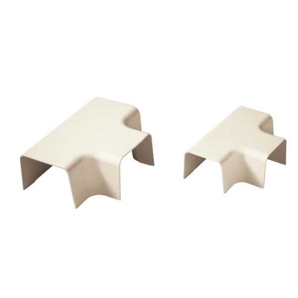 T de dérivation type 08 pour goulotte 80 mm blanc pur