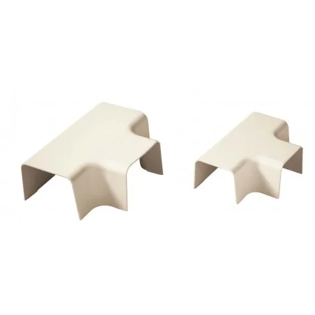 T de dérivation type 08 pour goulotte 80 mm blanc pur T de dérivation type 08 pour goulotte 80 mm blanc pur