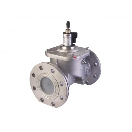 Electrovanne gaz à réarmement manuel NF Aluminium brides DN150 6Bar
