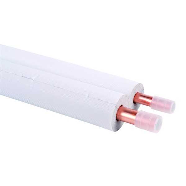 Tube cuivre double 1/4 - 3/8 pré-isolé M1