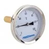 Thermomètre inox racc. axial D.65 de 0 à 120° C L.10cm+doigt de gant