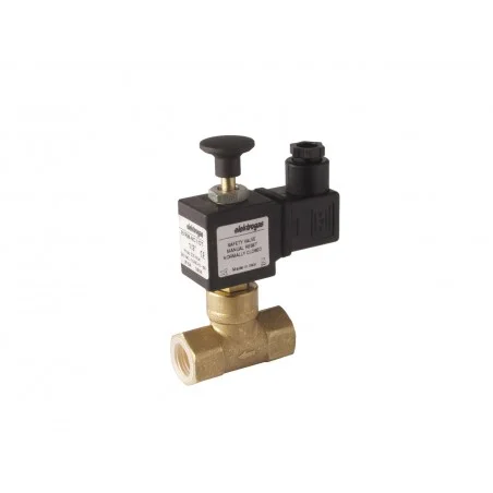 Electrovanne gaz à réarmement manuel NF Aluminium 1/2\' 6Bar