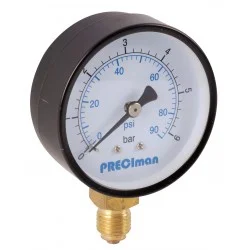 Vacumètre acier vertical D63 -1/0bar G1/4'