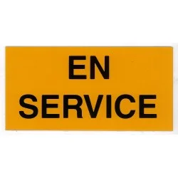Etiquette EN SERVICE