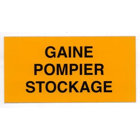 Rigid label Firefighter storage