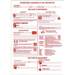 Etiquette : Consigne Sécurité Incendie Chaufferie