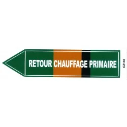 Etiquette RETOUR CHAUFFAGE PRMAIRE