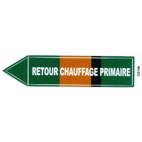 Etiquette RETOUR CHAUFFAGE PRMAIRE