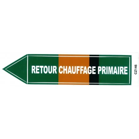 Etiquette RETOUR CHAUFFAGE PRMAIRE