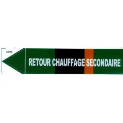 Etiquette RETOUR CHAUFFAGE SECONDAIRE