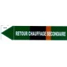 Etiquette RETOUR CHAUFFAGE SECONDAIRE