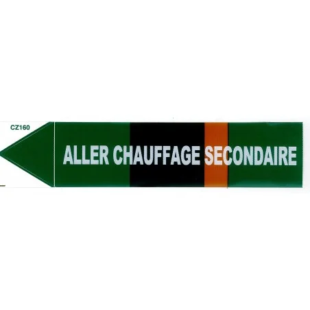 Etiquette ALLER CHAUFFAGE SECONDAIRE