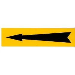 Etiquette Flèche Noire / Jaune