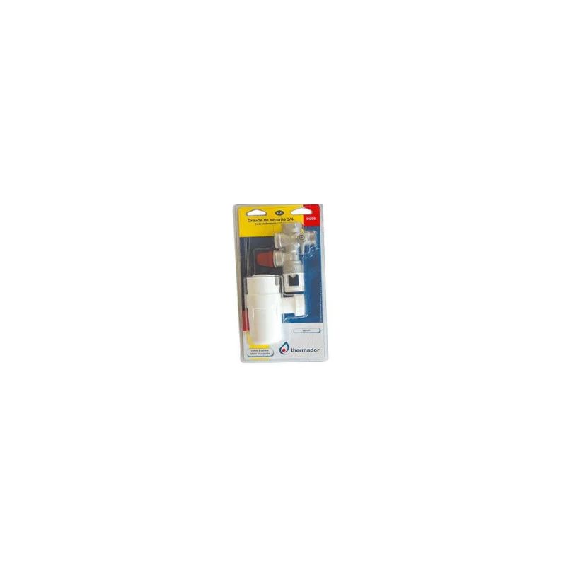 Groupe de sécurité siège inox et siphon 3/4"