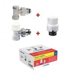 Kit équerre trois pièces pour radiateur 3/8"