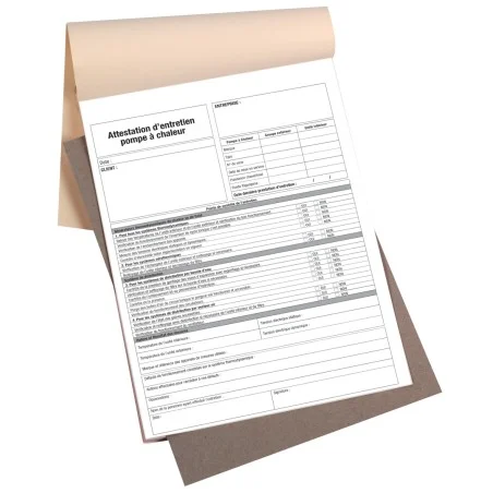 Carnet entretien PAC (50 feuillets)