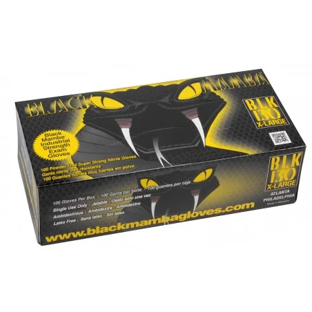 BLACKMAMBA - Boîte de 100 gants jetables nitrile noir M BLACKMAMBA - Boîte de 100 gants jetables nitrile noir M