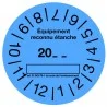 Rouleau de 100 étiquettes de contrôle étanchéité bleues